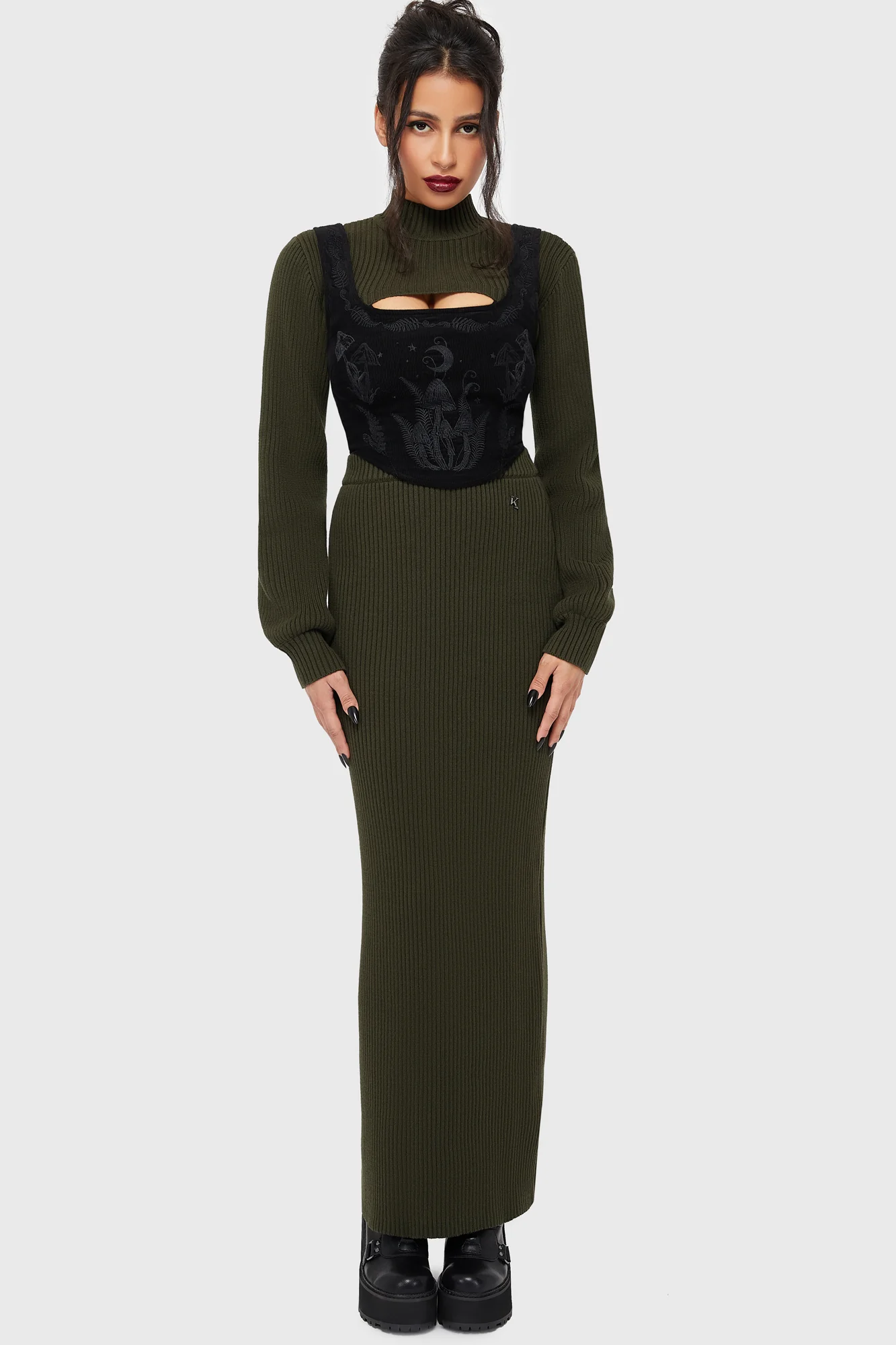 Belinda's Woe Maxi Skirt [Khaki]