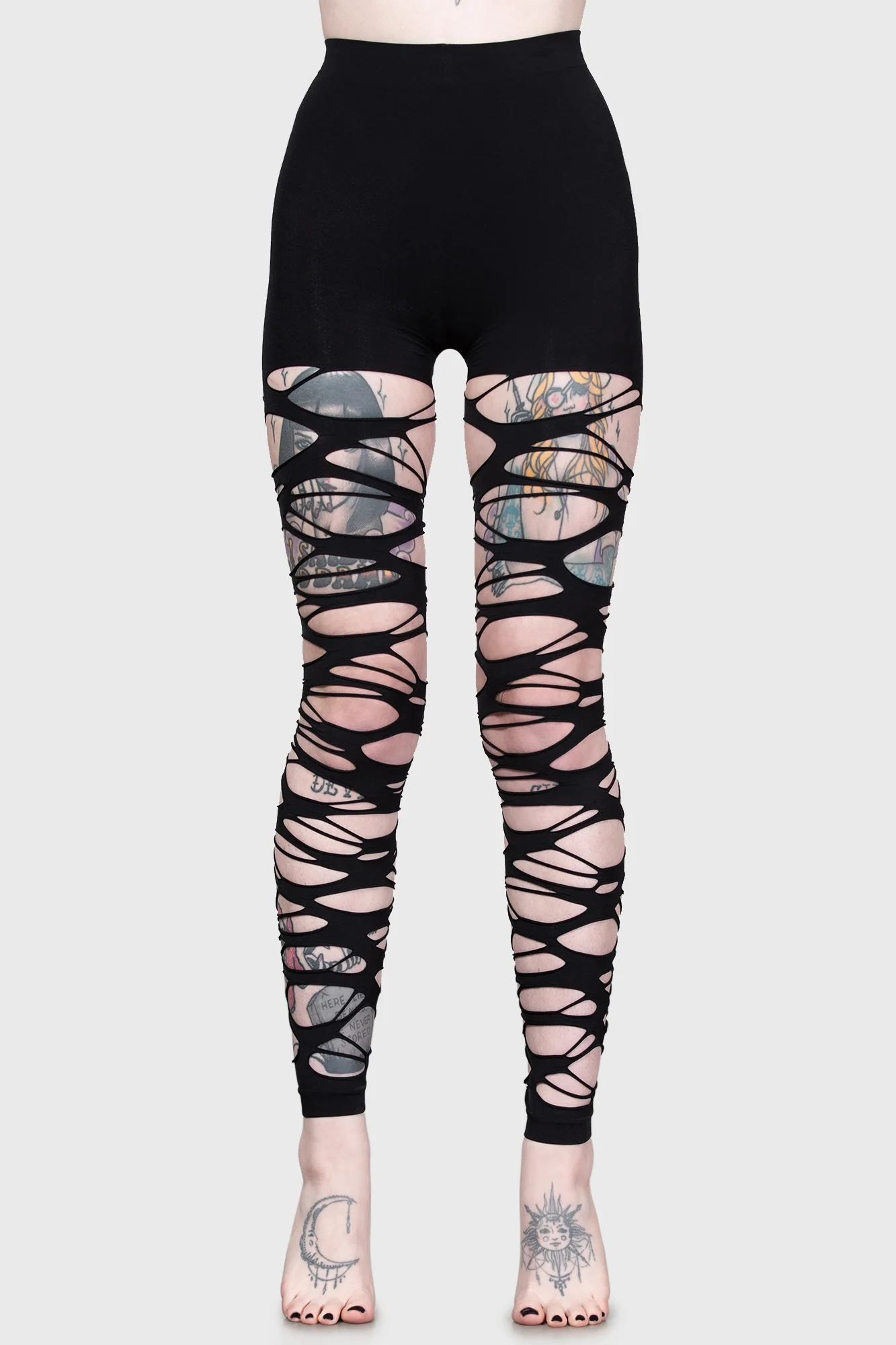 Carved Up Slashed Tights - Image 2