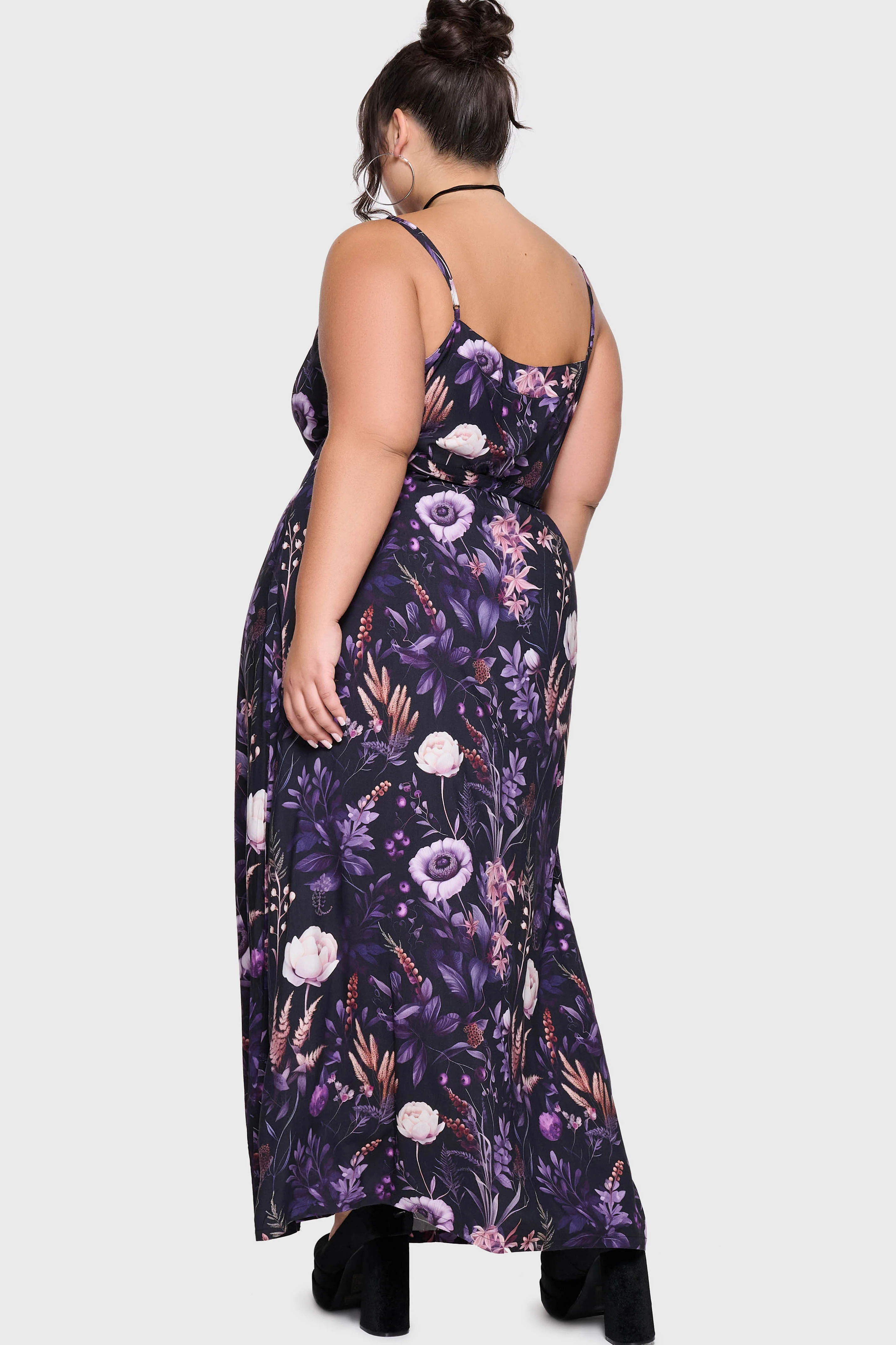 Cottage Chorus Maxi Dress [BLACK/PURPLE] - Image 7