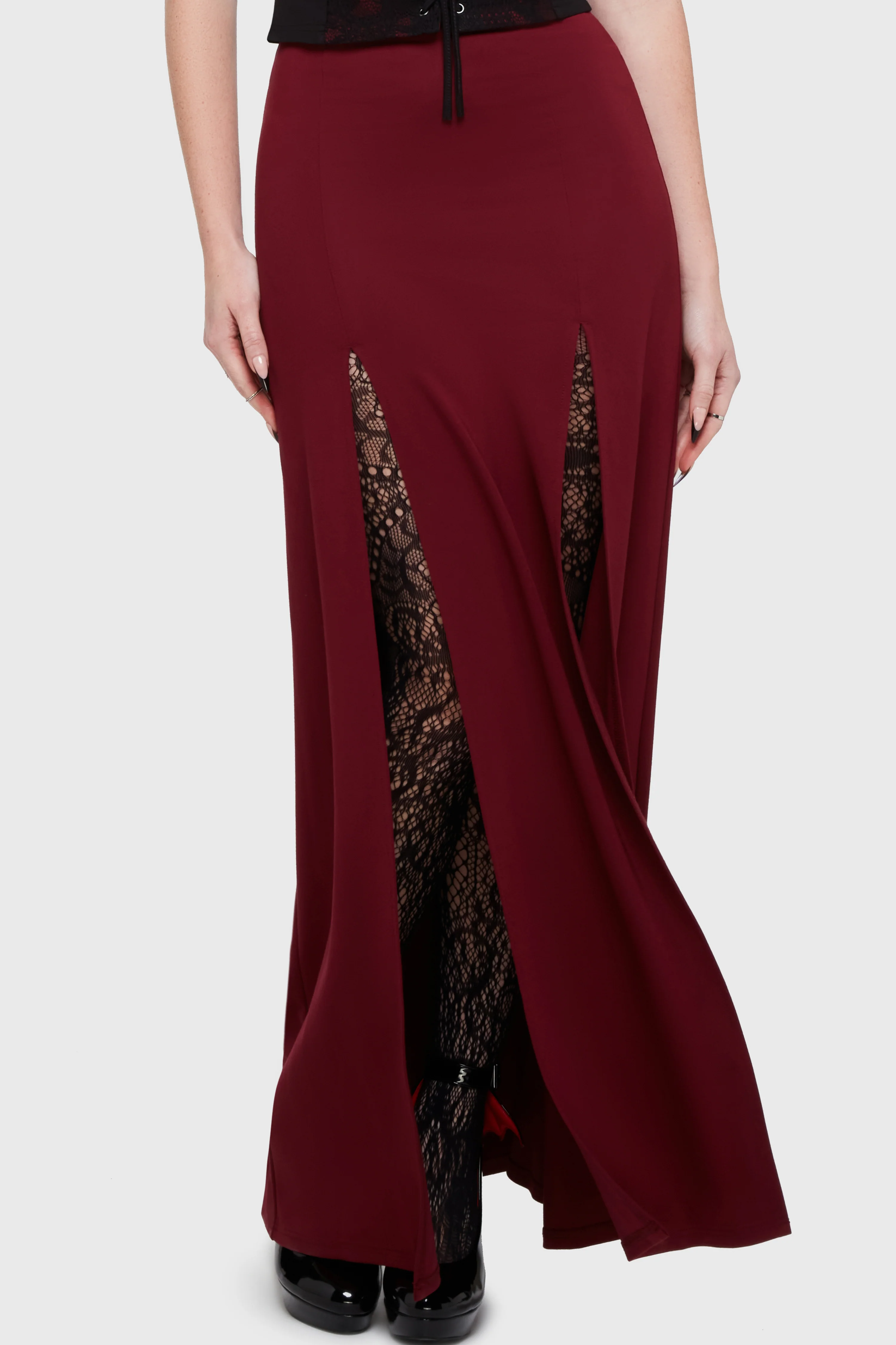 Crimson Bite Maxi Skirt - Image 2