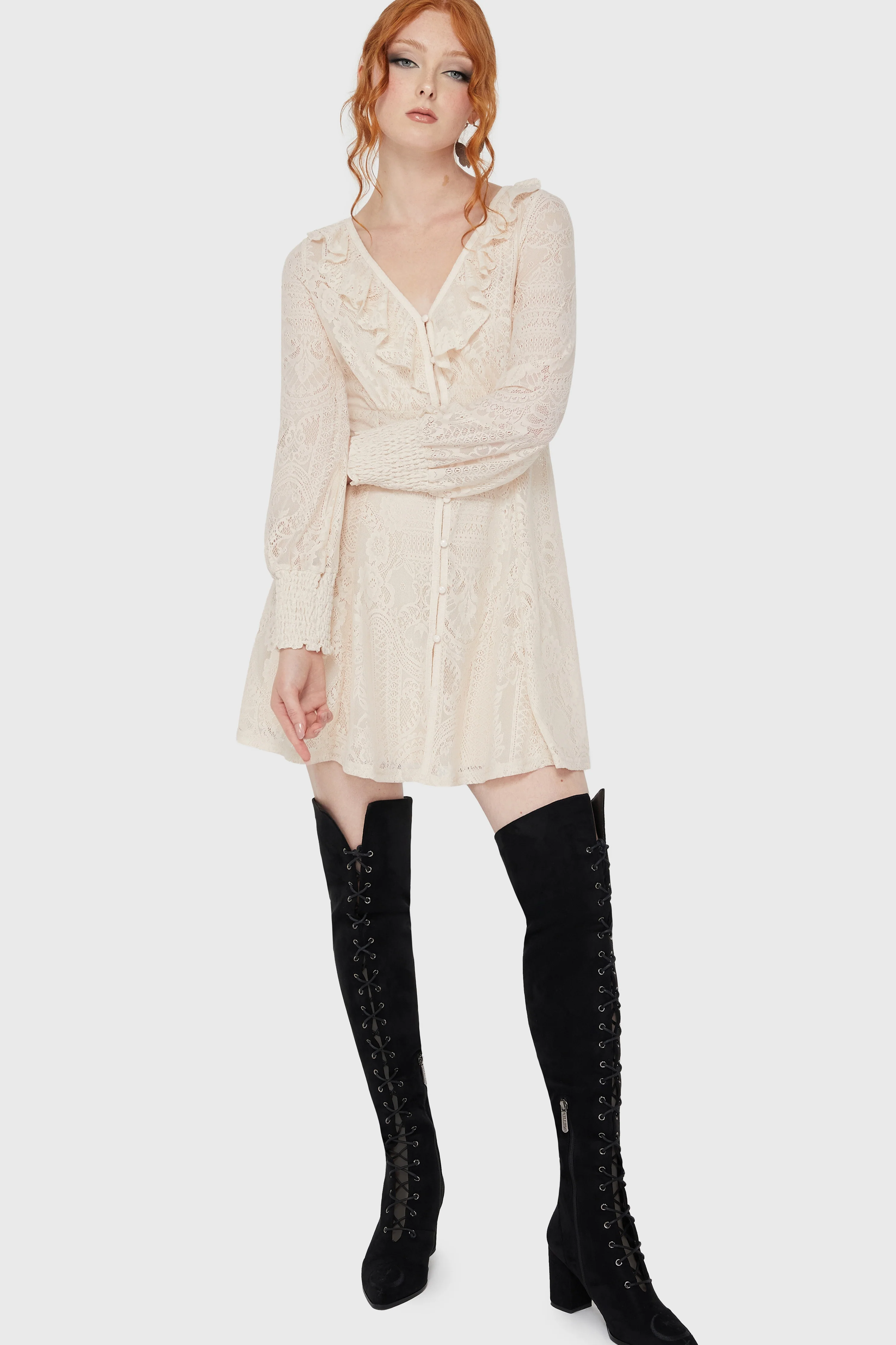 Cybele Lace Dress [Ivory] - Image 4