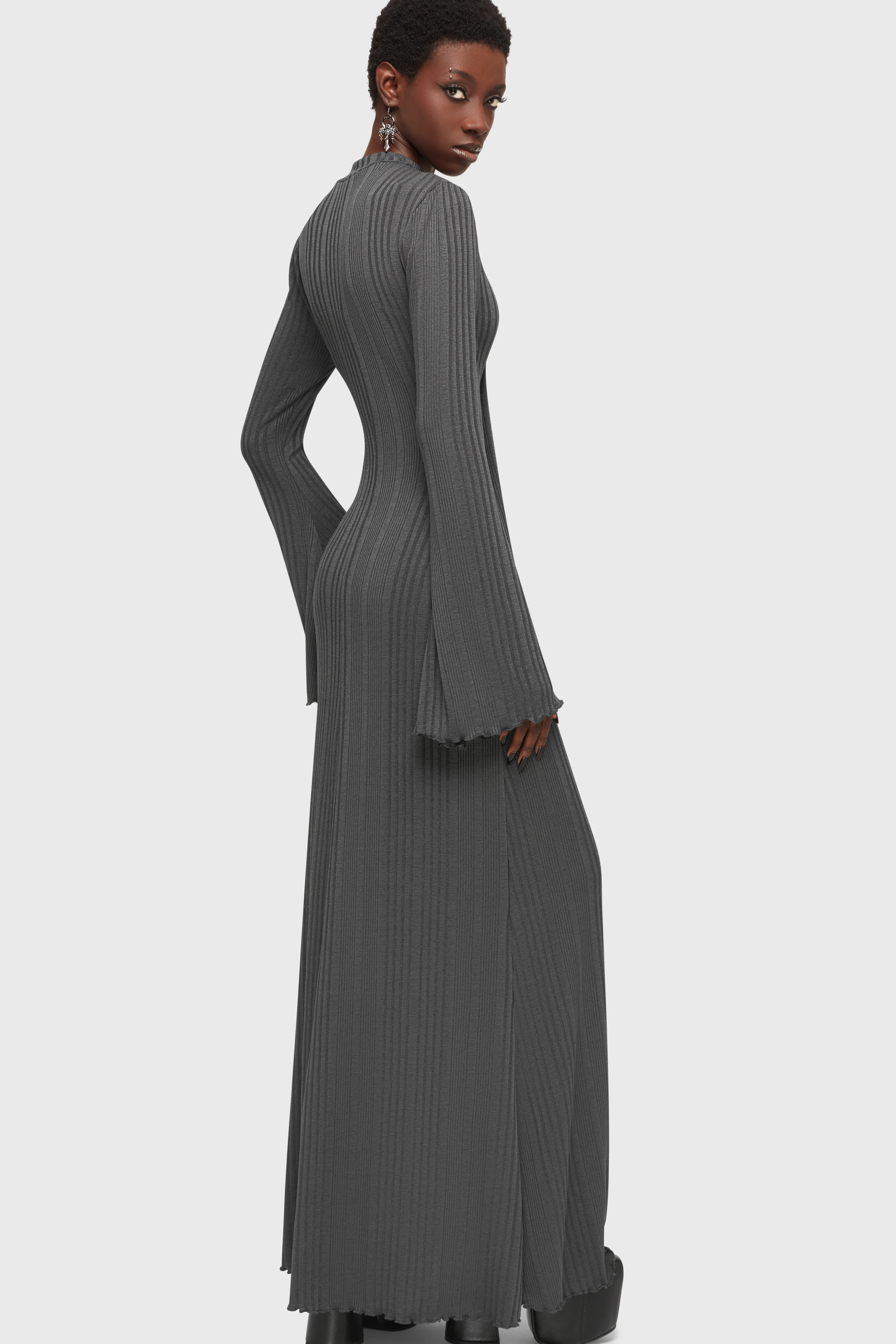 Drenched Grief Maxi Dress [Grey] - Image 2