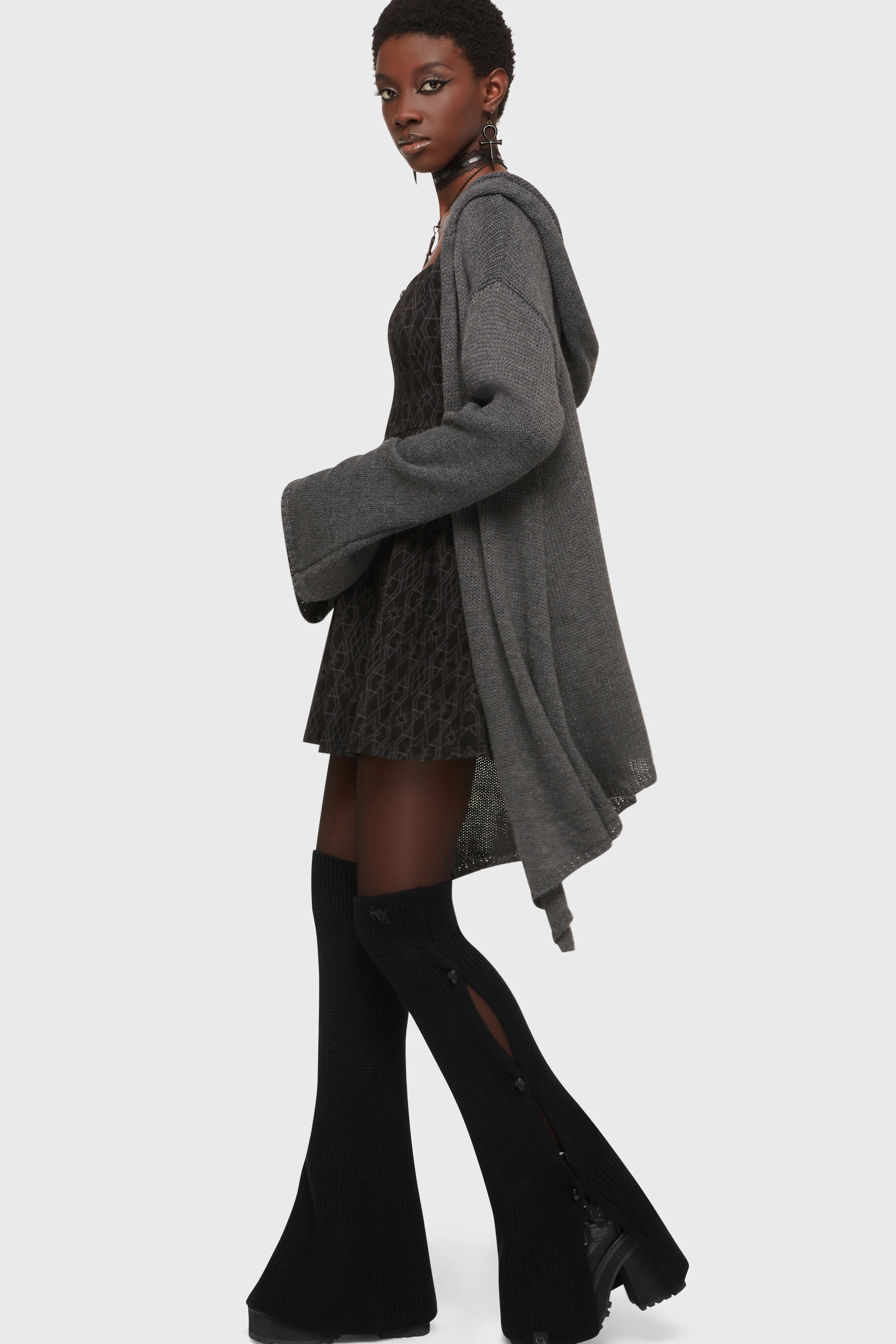Forget Wishing Knit Cardigan [Grey] - Image 3