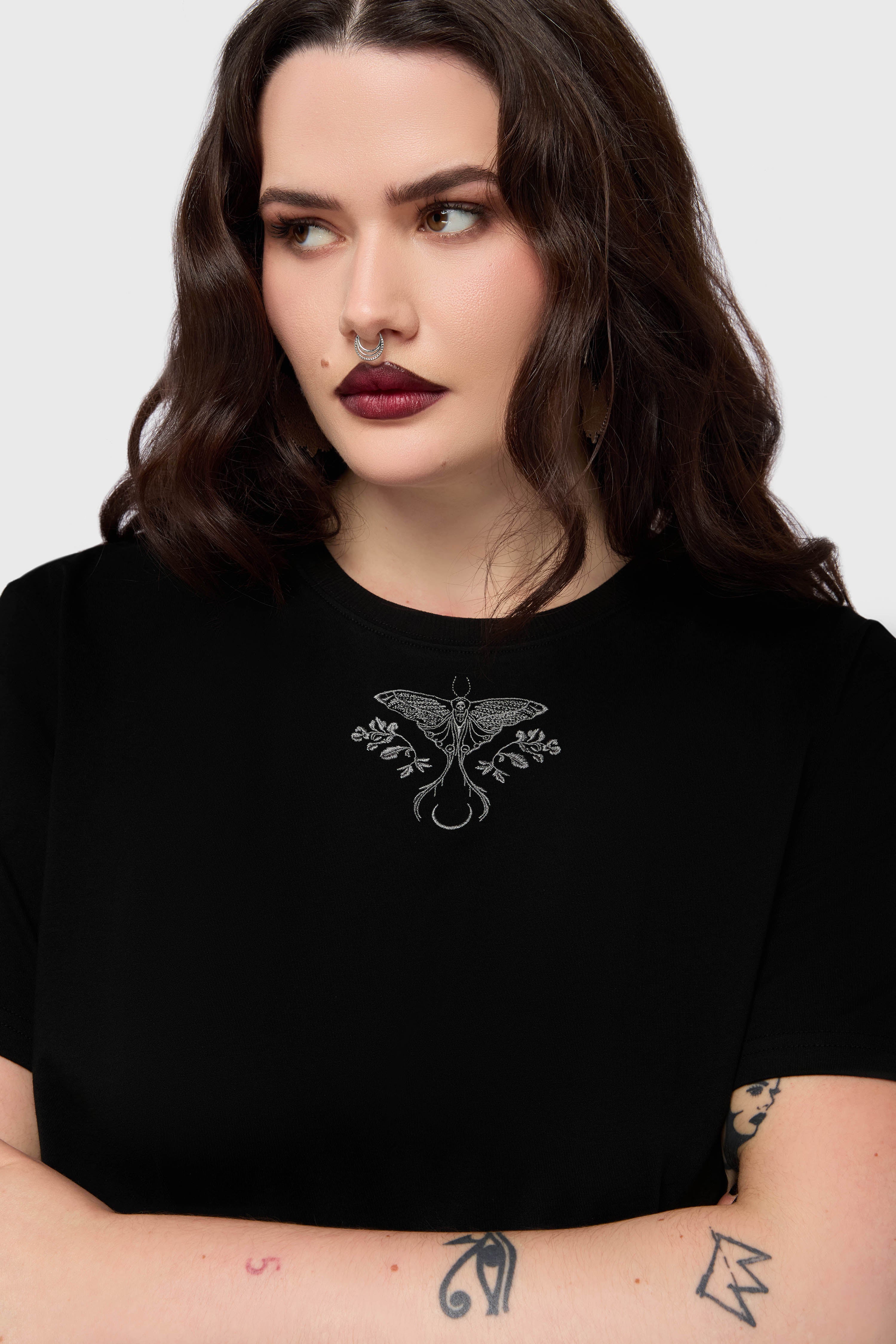 Gaia Adorned Embroidered T Shirt - Image 2