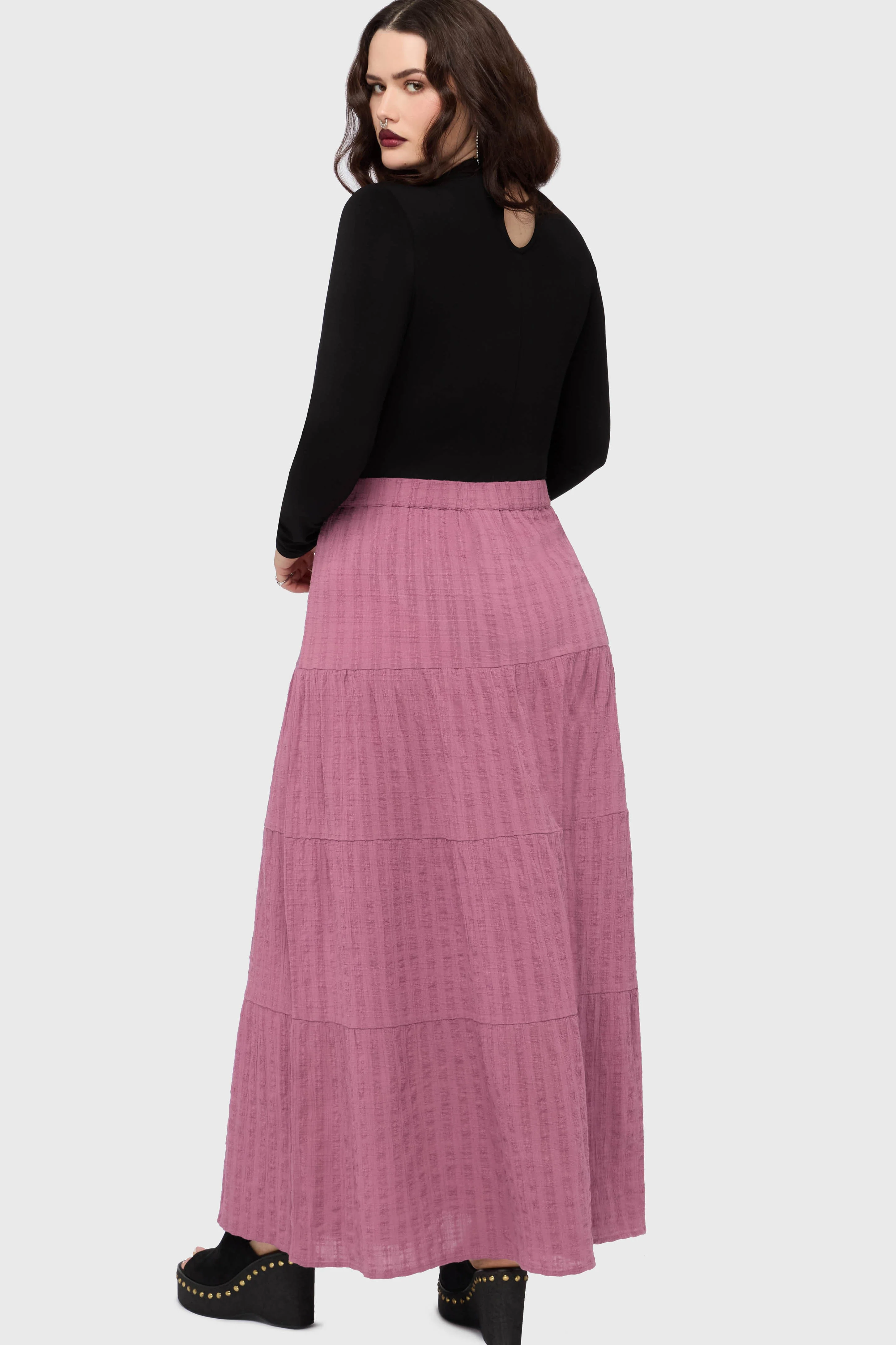 Gaia Adorned Textured Maxi Skirt - Image 6