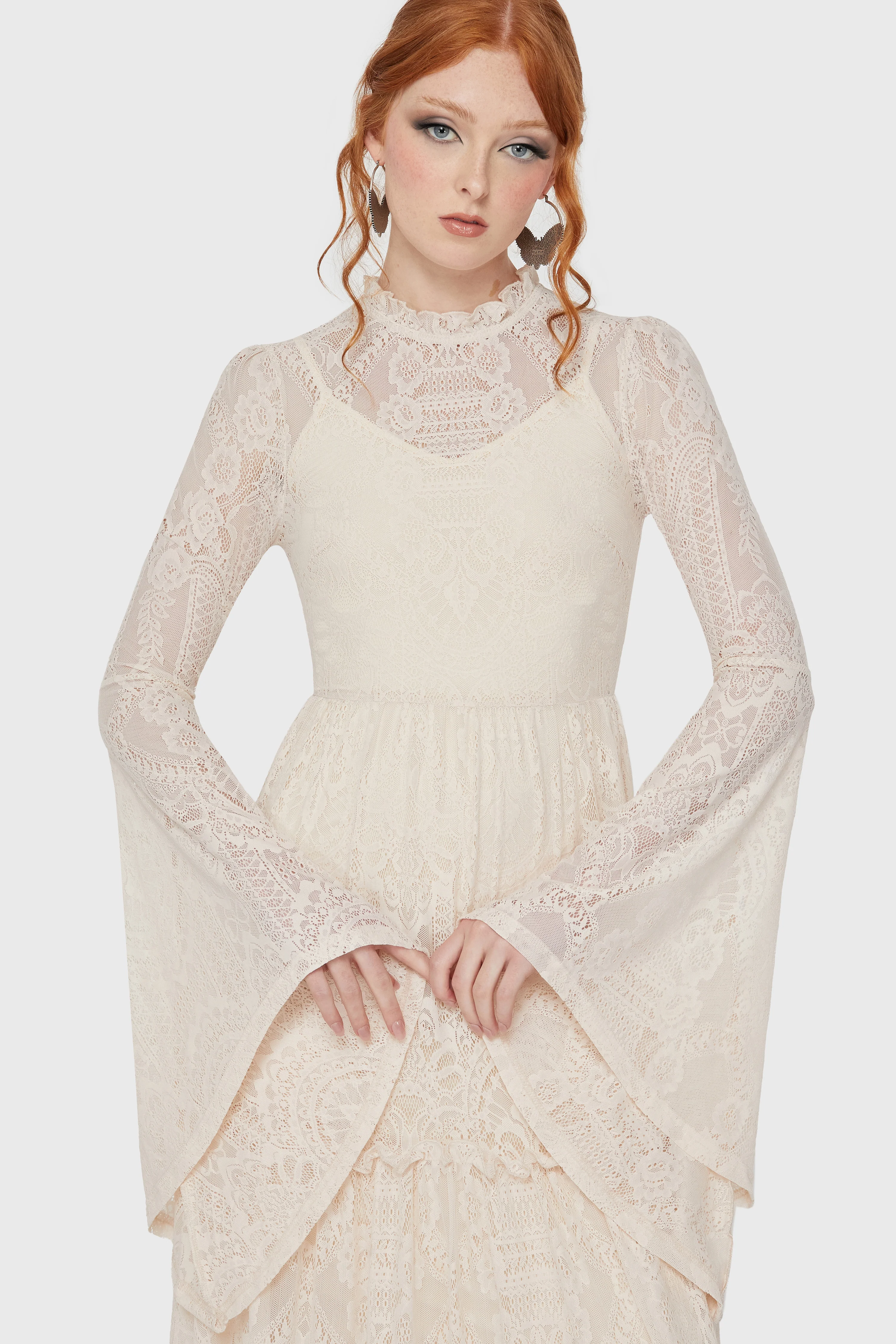 Hecate Lace Maxi Dress [IVORY] - Image 2