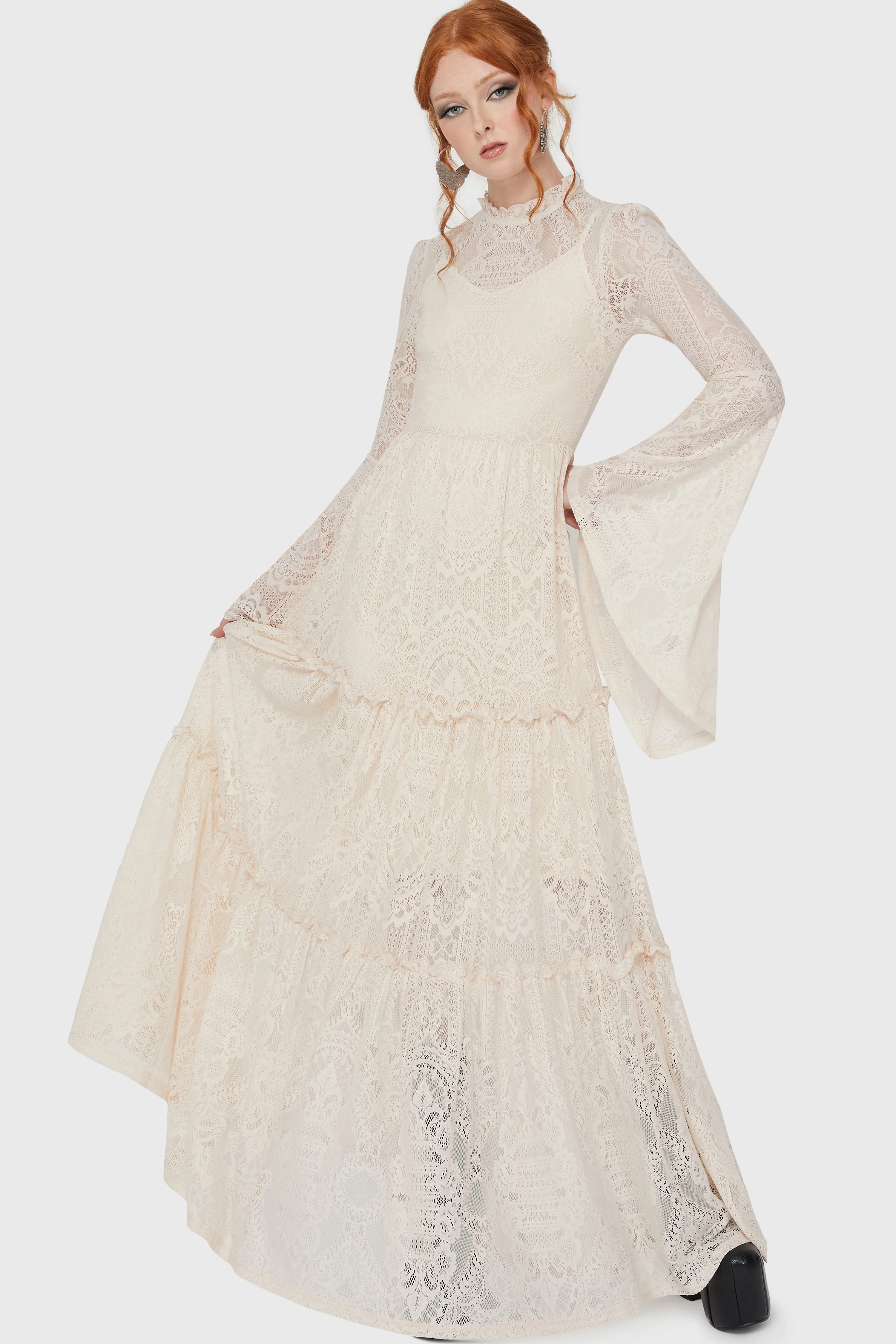 Hecate Lace Maxi Dress [IVORY] - Image 5