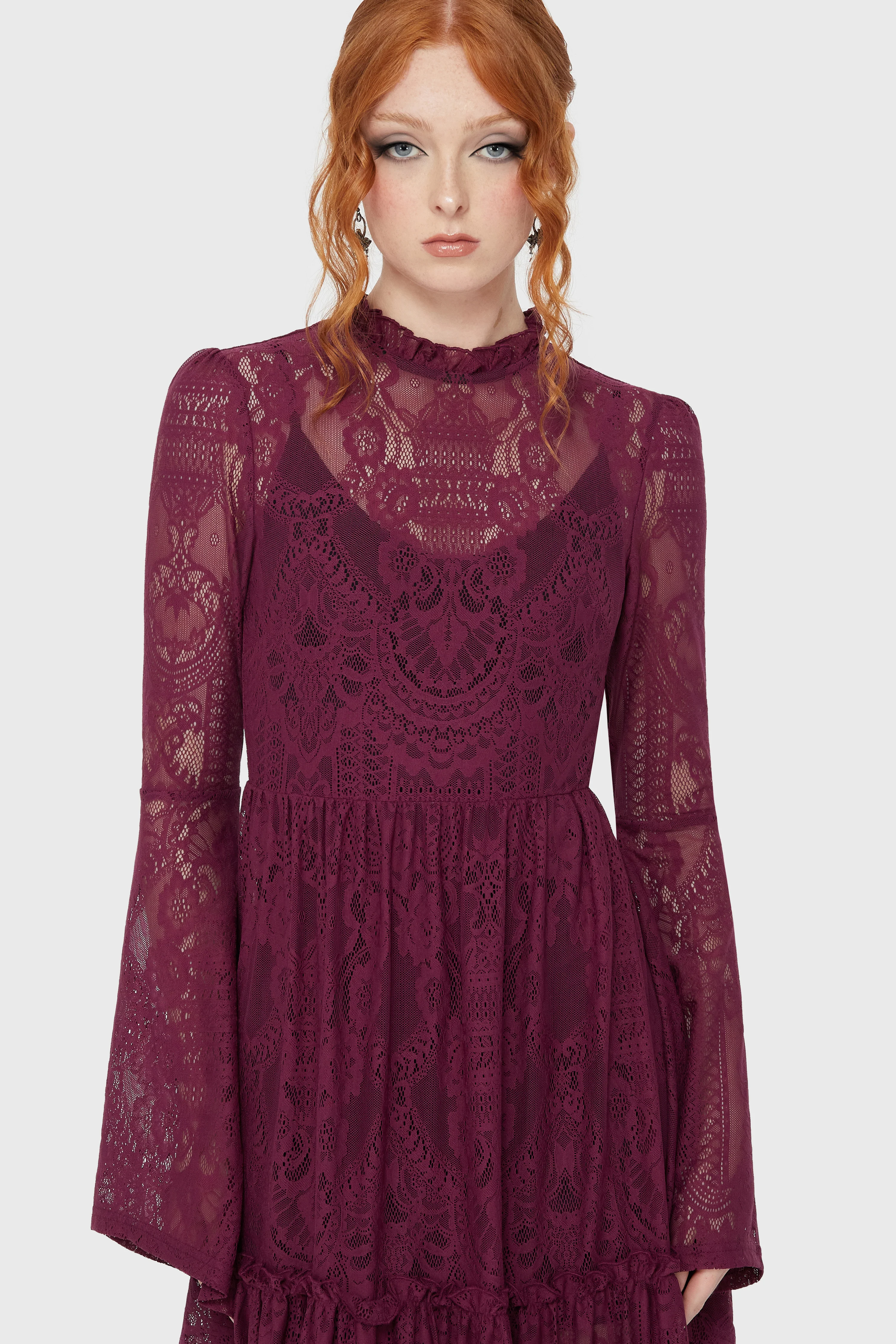 Hecate Lace Maxi Dress [Plum] - Image 2
