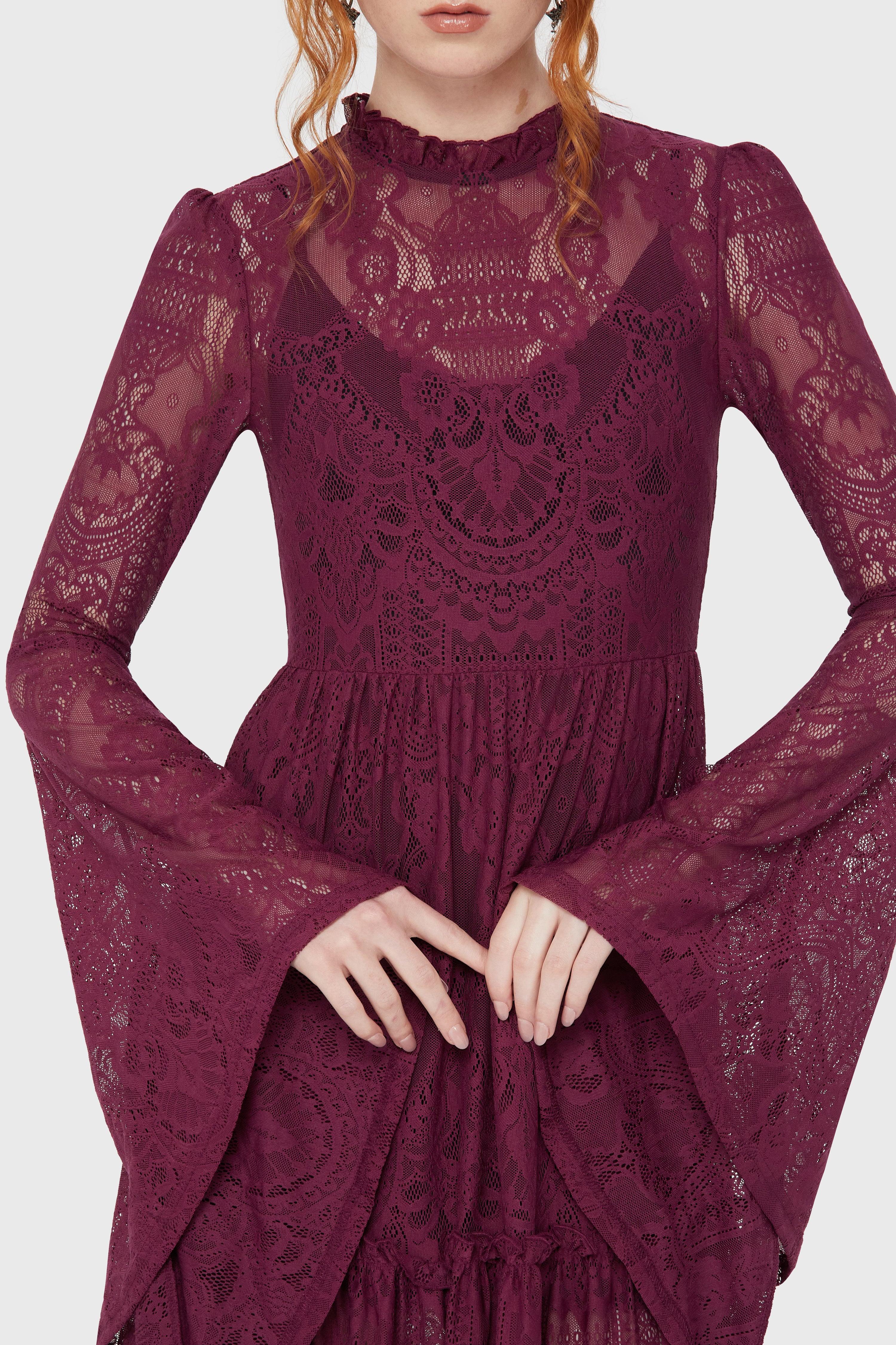 Hecate Lace Maxi Dress [Plum] - Image 3