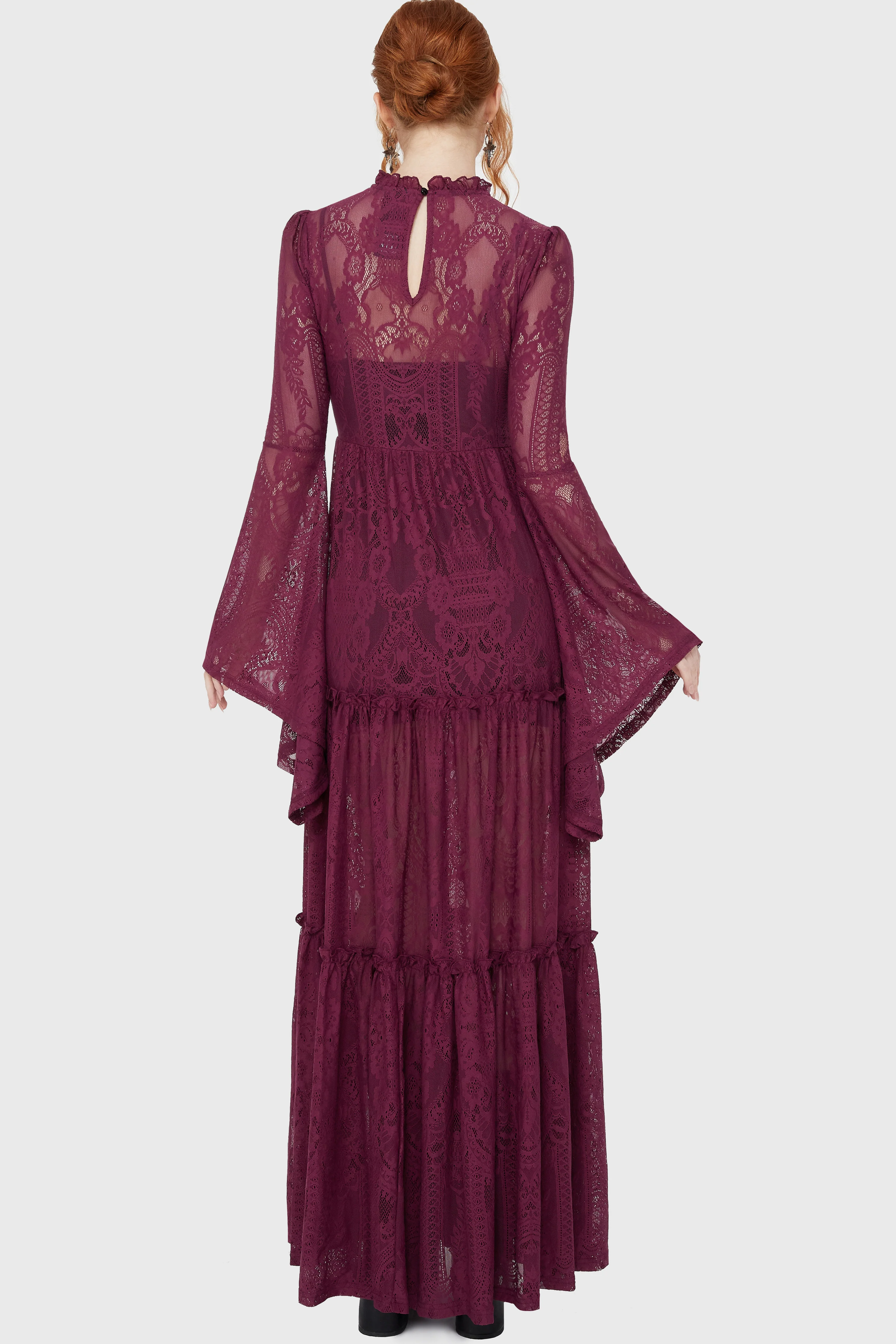 Hecate Lace Maxi Dress [Plum] - Image 4