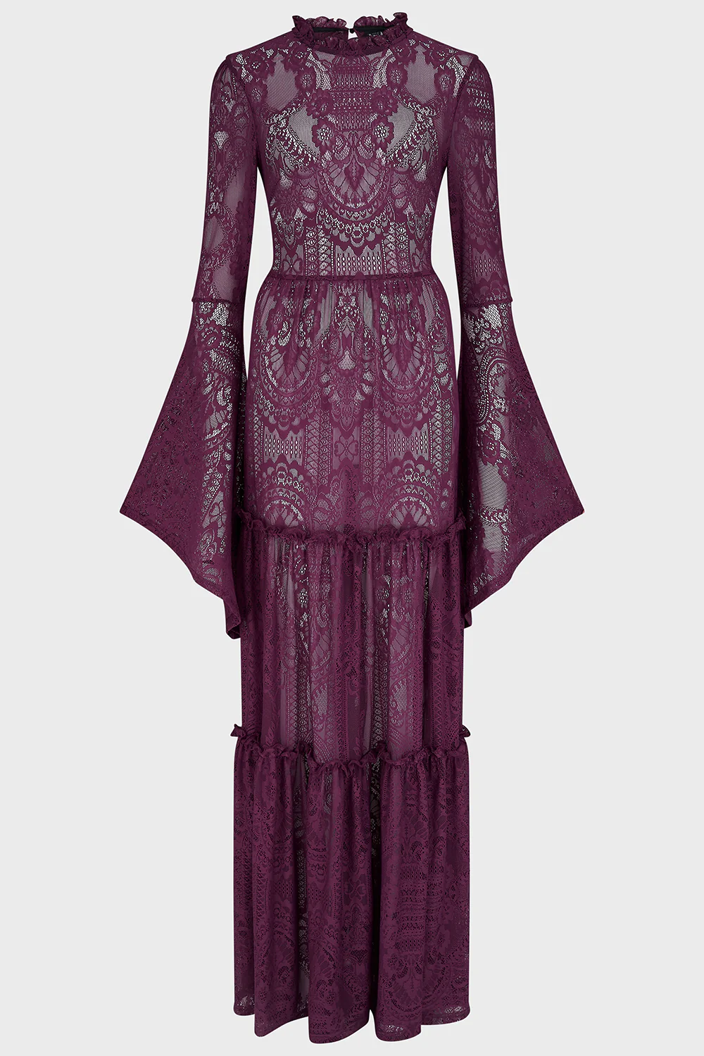 Hecate Lace Maxi Dress [Plum] - Image 6