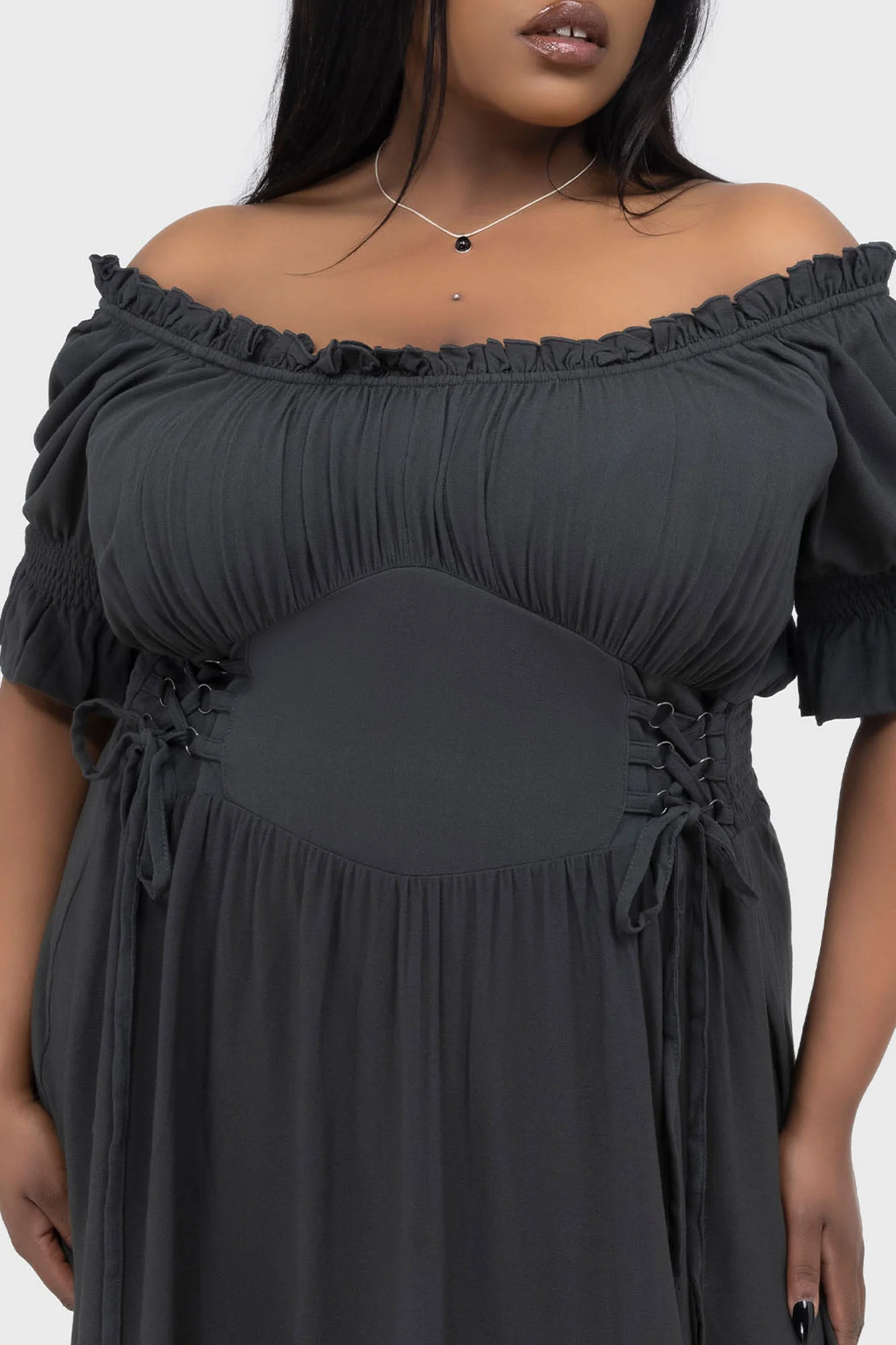 Jocasta Maxi Dress Short Sleeve [GREEN] - Image 7
