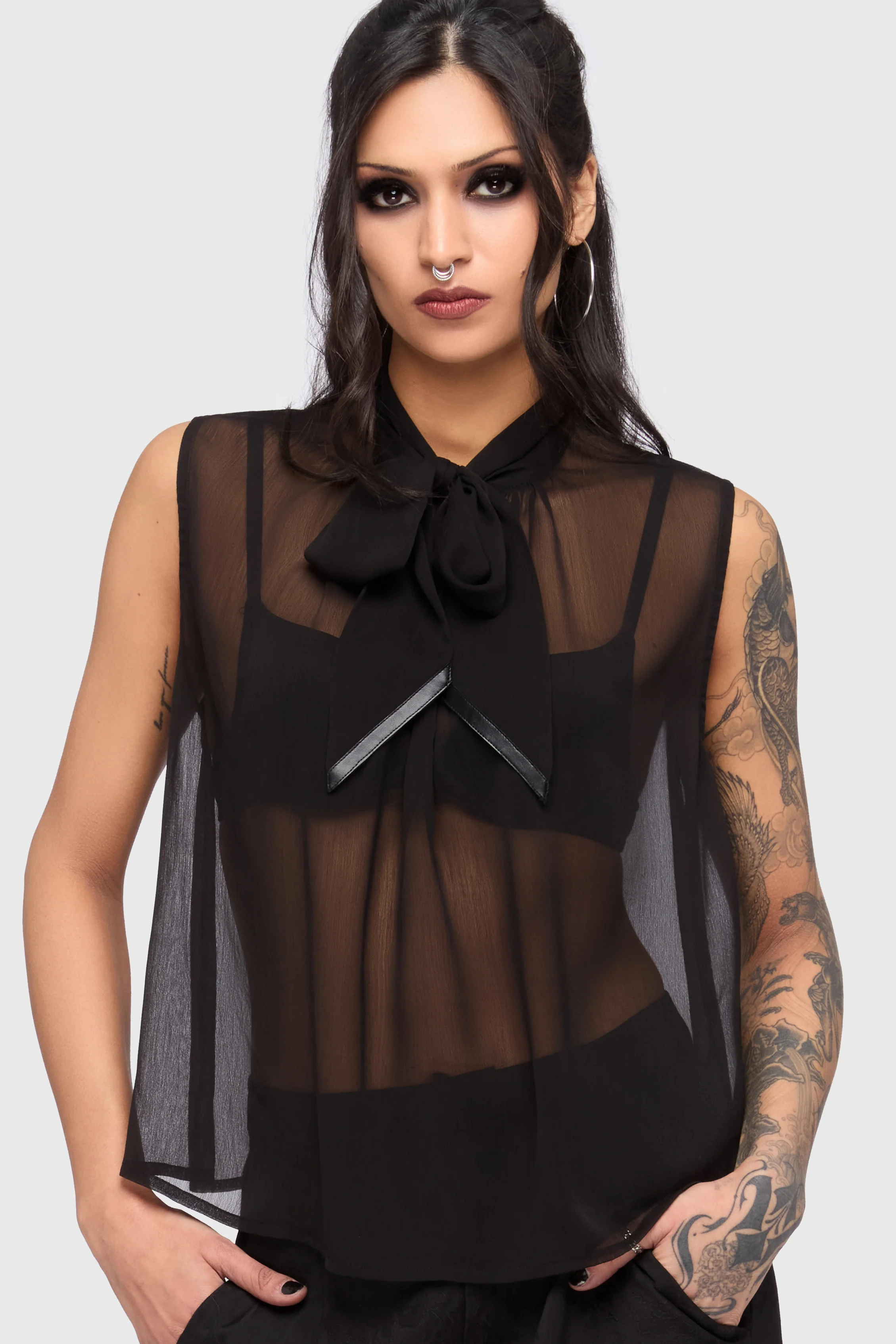 Kihilist Obsidienne Sleeveless Blouse