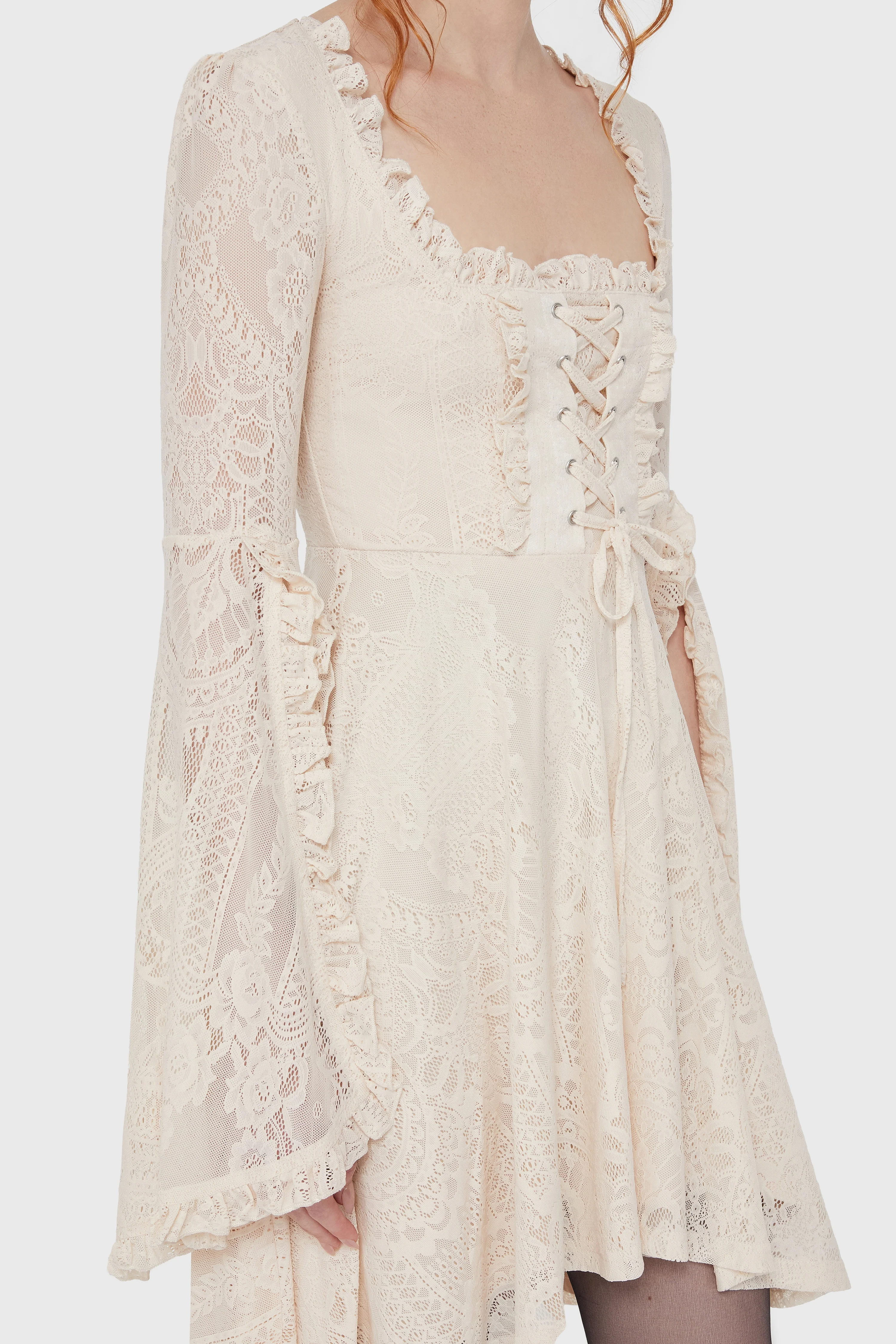 Killing Kisses Lace Maiden Dress [Ivory] - Image 3