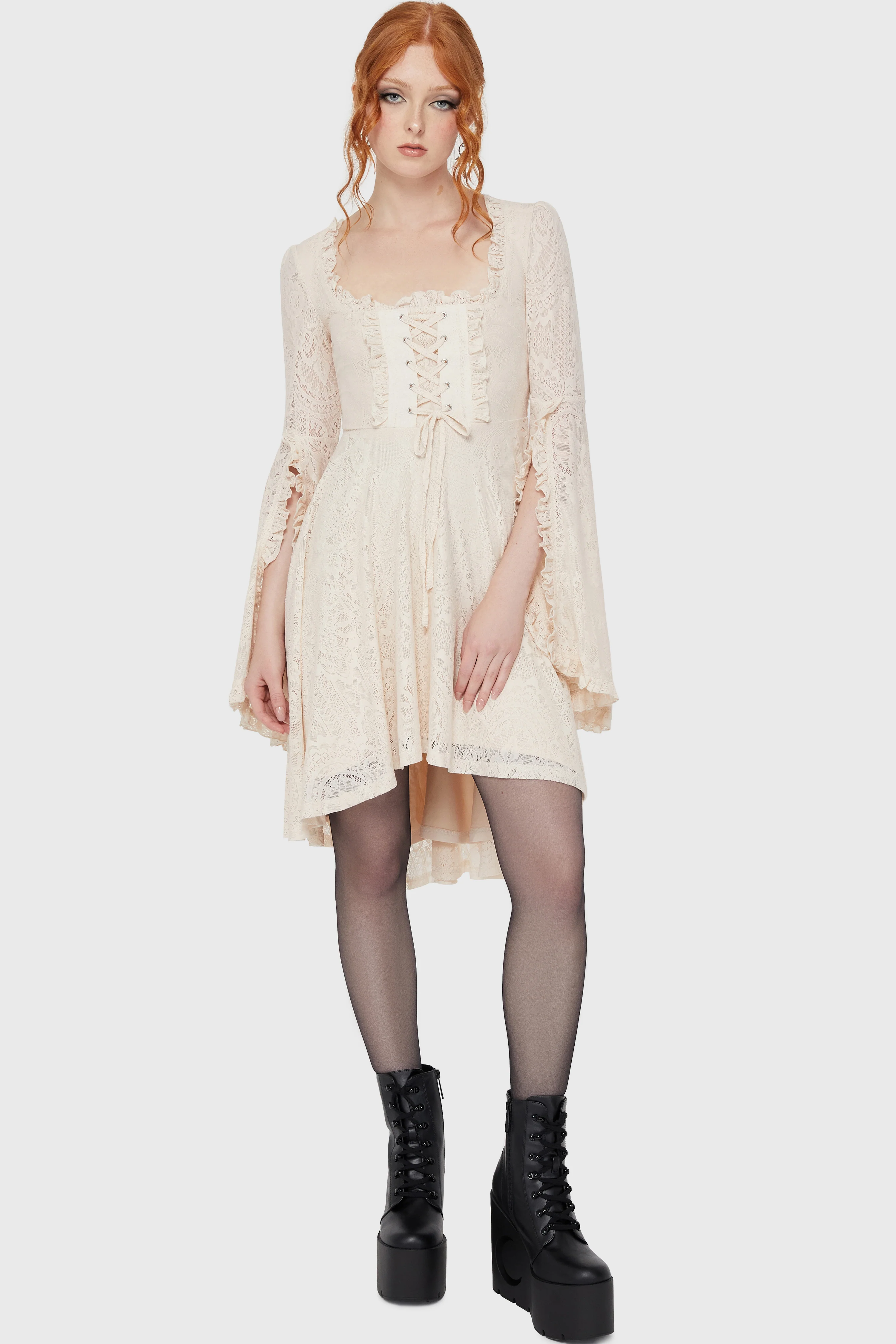Killing Kisses Lace Maiden Dress [Ivory] - Image 4