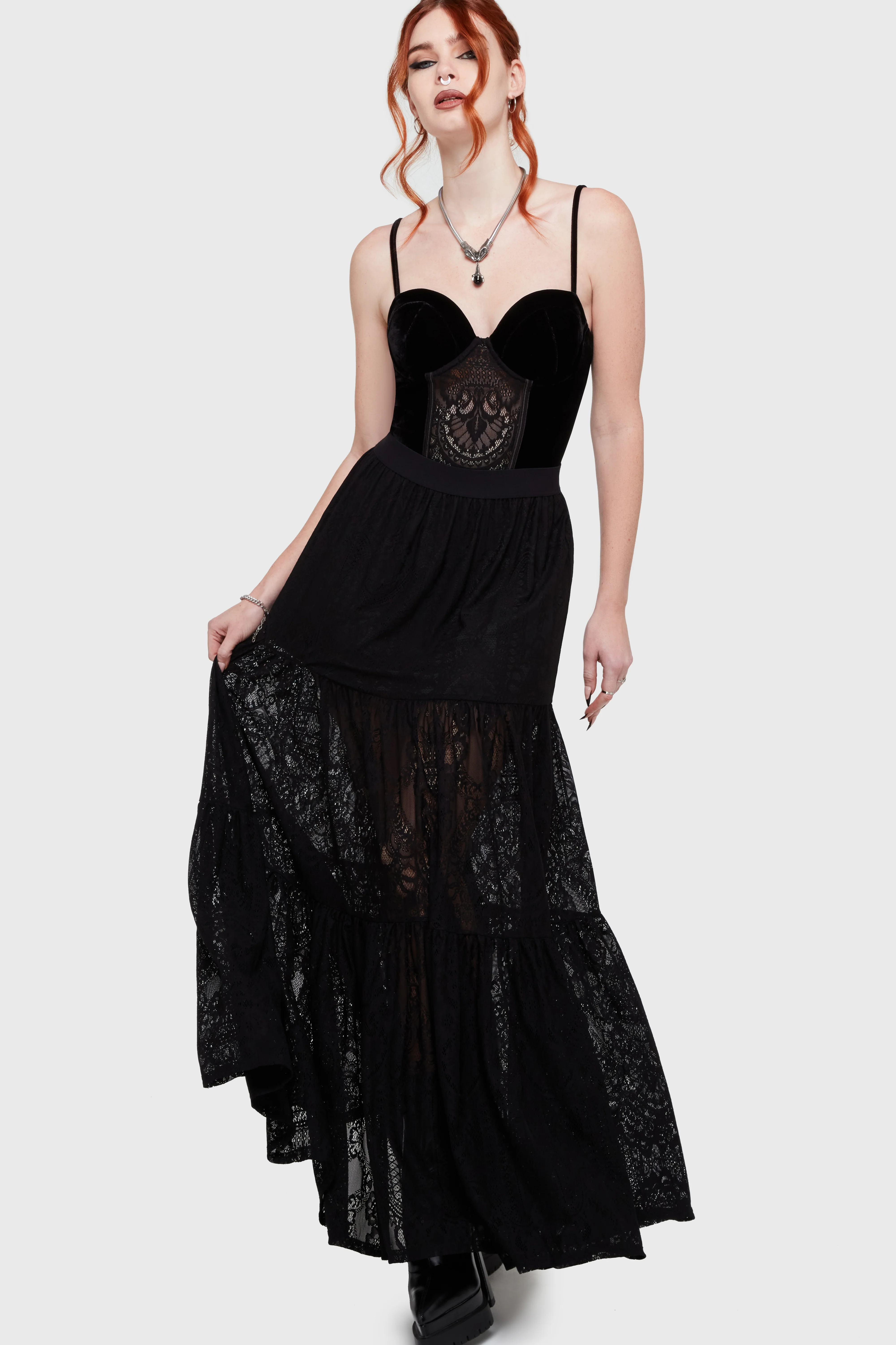 Kiss Of Night Maxi Skirt - Image 3