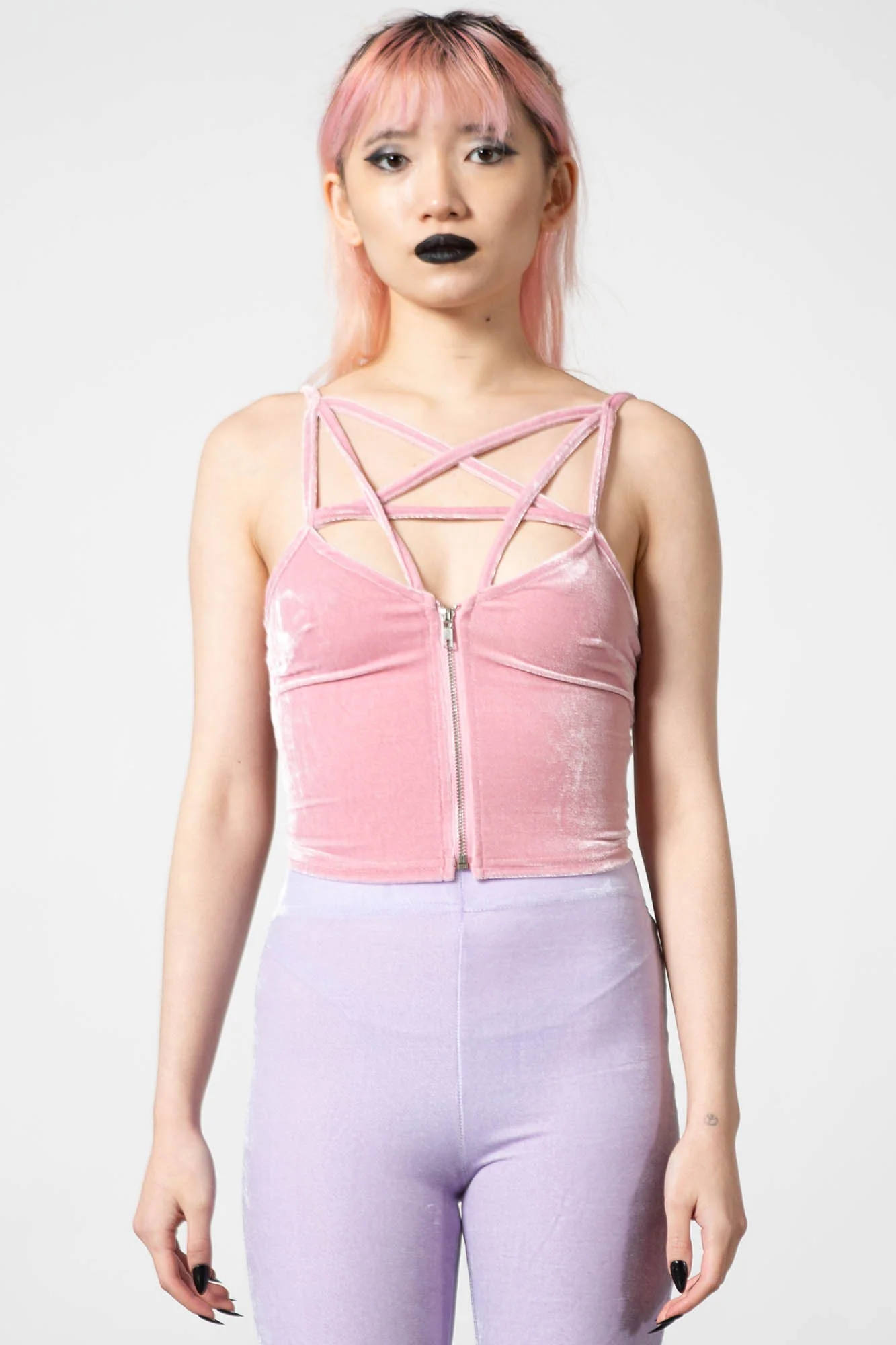 Lost In Sin Zip Top [PASTEL PINK] - Image 4