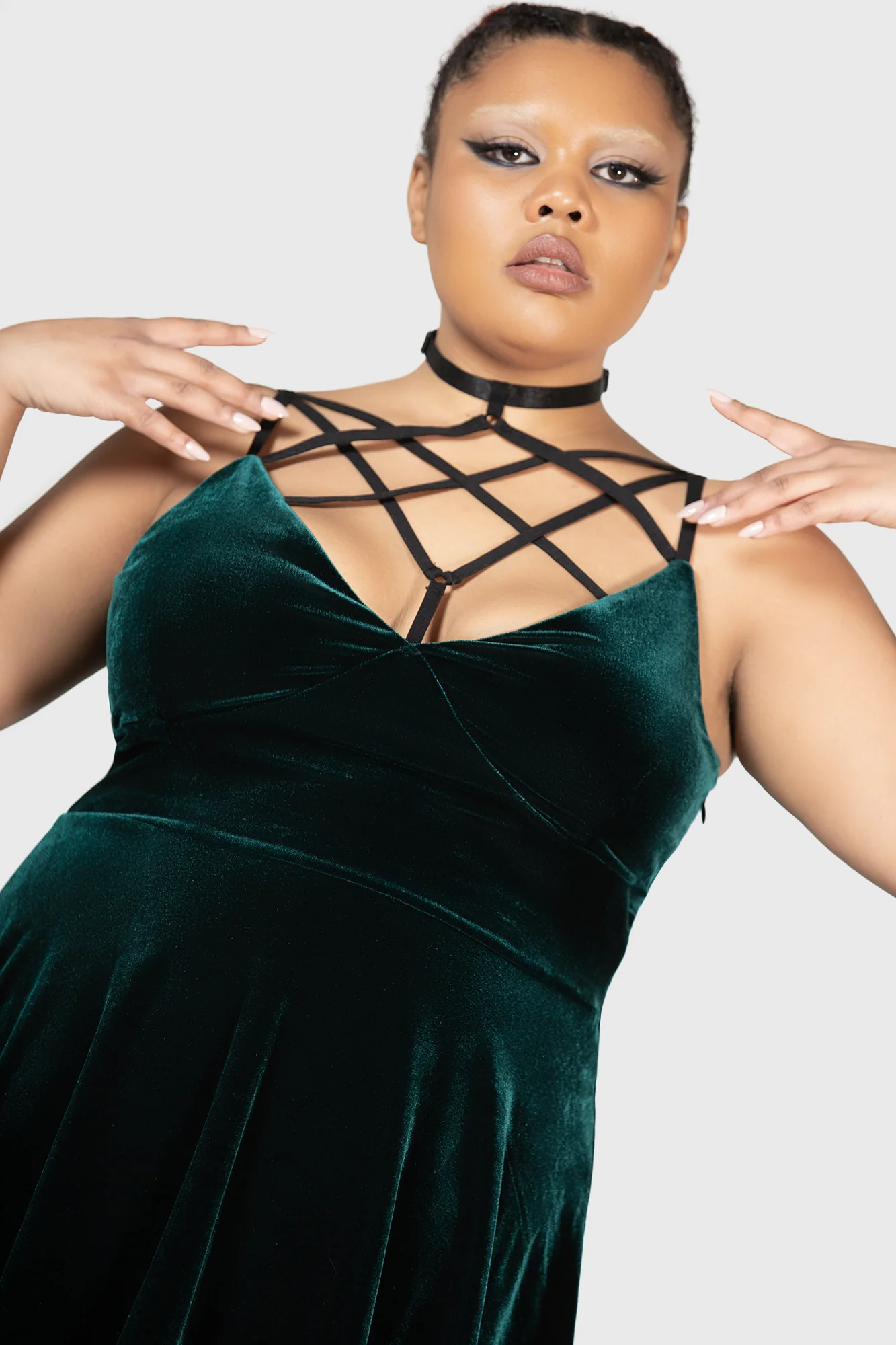 Magica Skater Dress [EMERALD] [PLUS] - Image 2