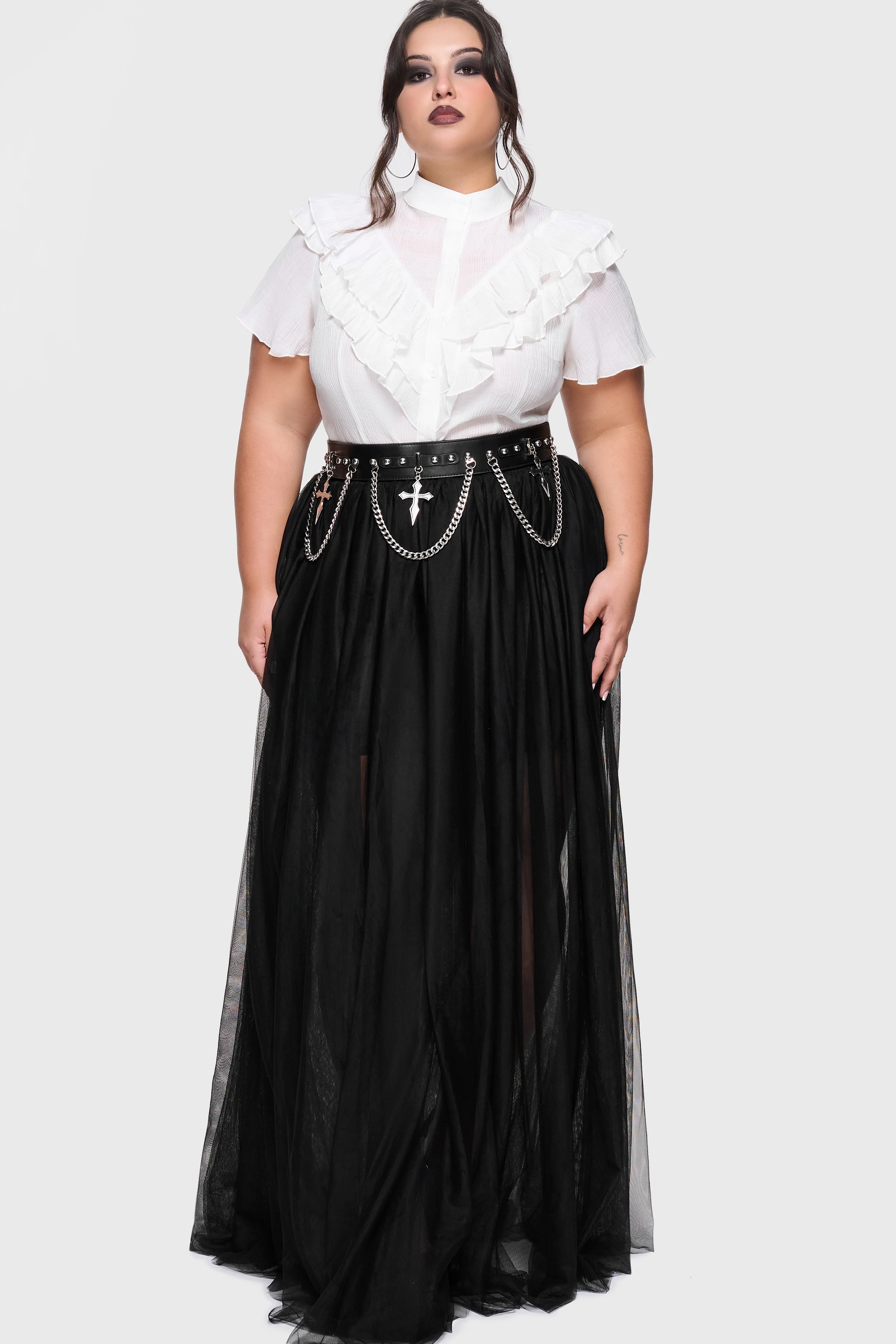Midnight Vale Ruffle Blouse - Image 6