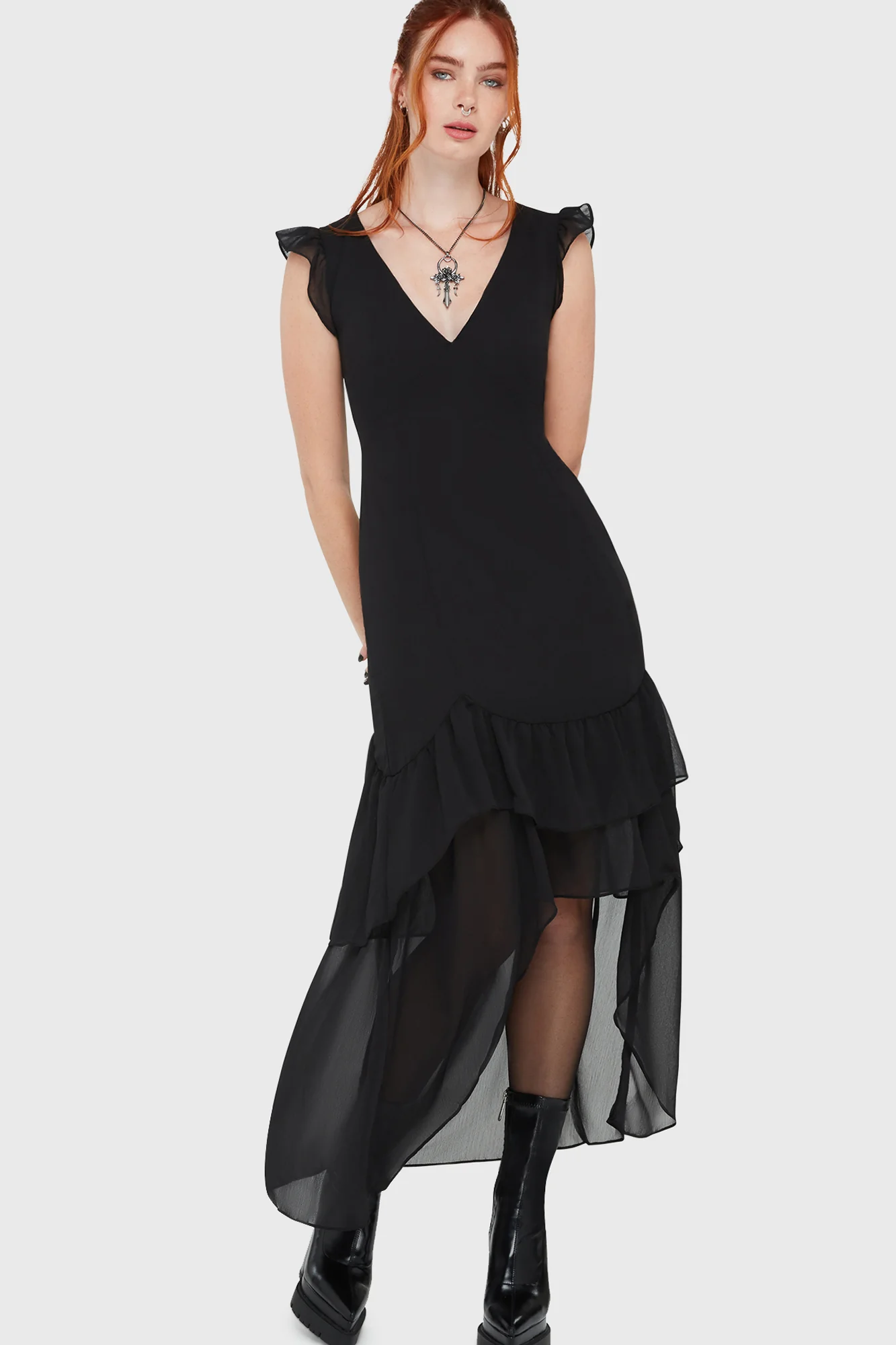 Misty Hollow Midi Dress