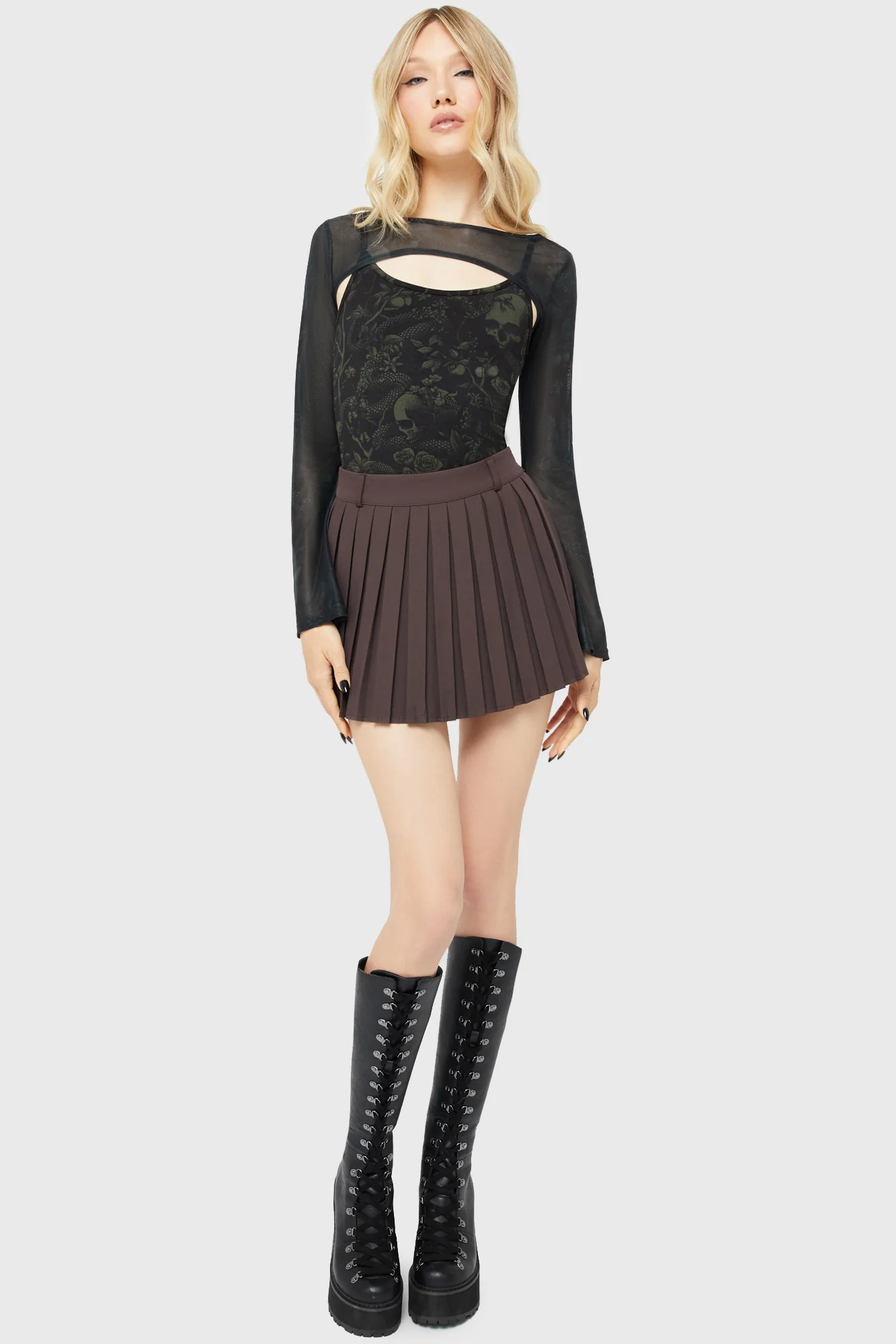 Nightshade's Curse Mini Skirt [BROWN] - Image 3