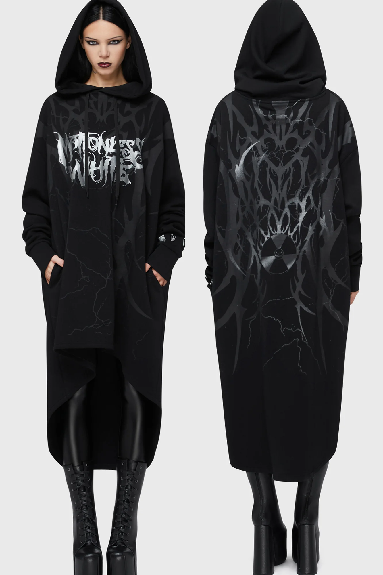 Pitch Black Evil Hooded Cloak - Image 6