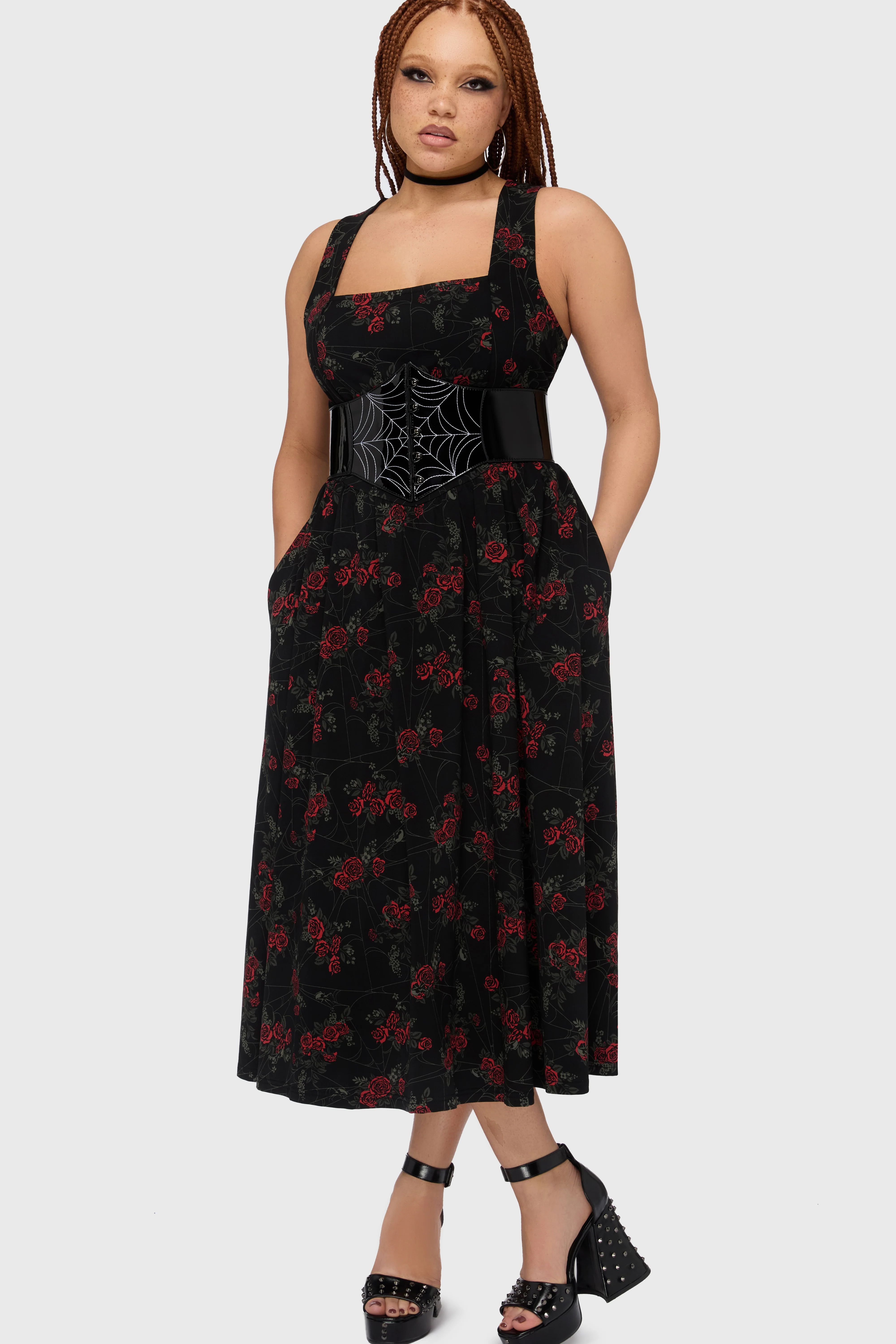 Poisoned Rose Midi Dress - Image 9