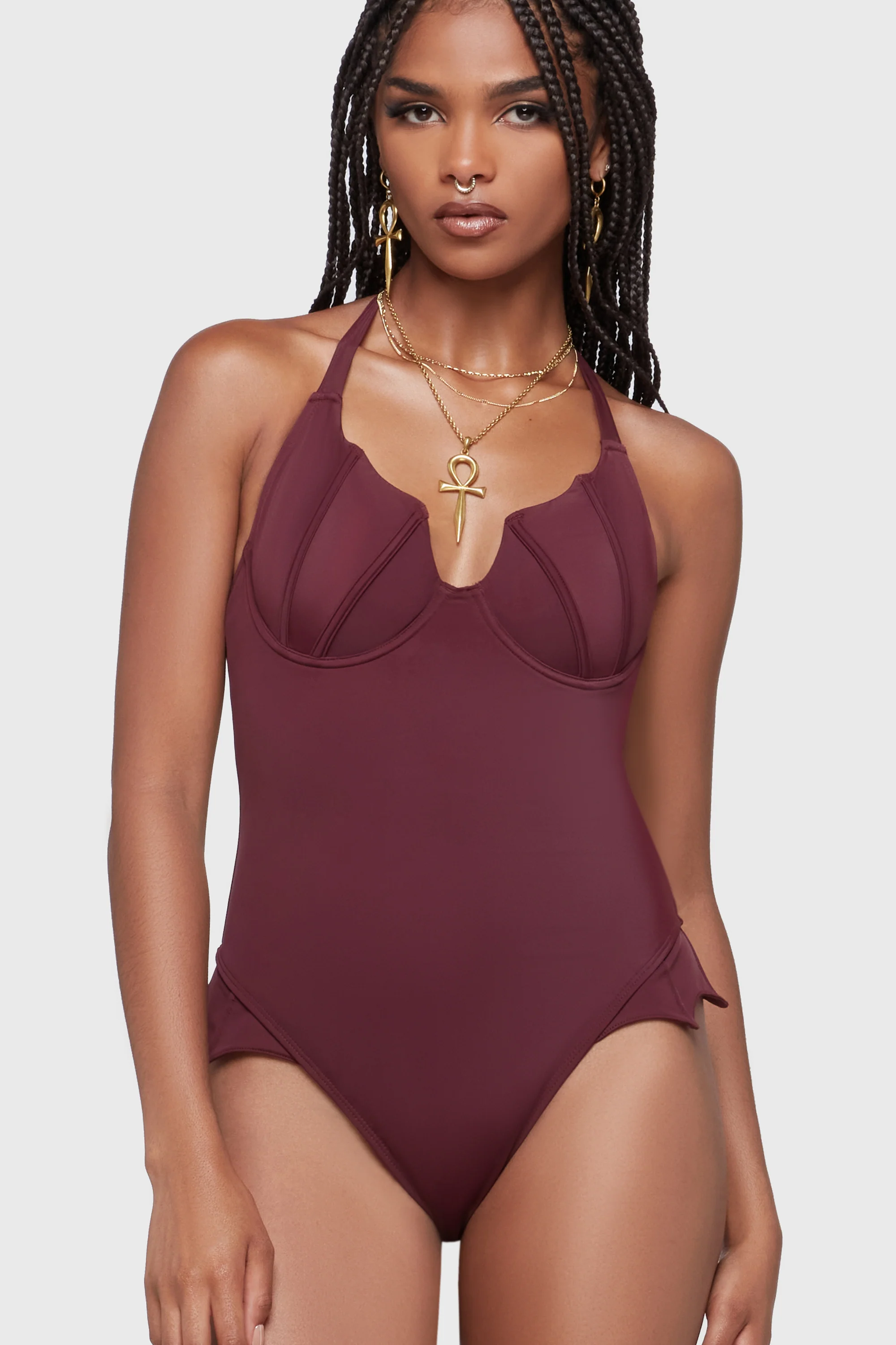 Sonar Splash Swimsuit [Burgundy] - Image 3