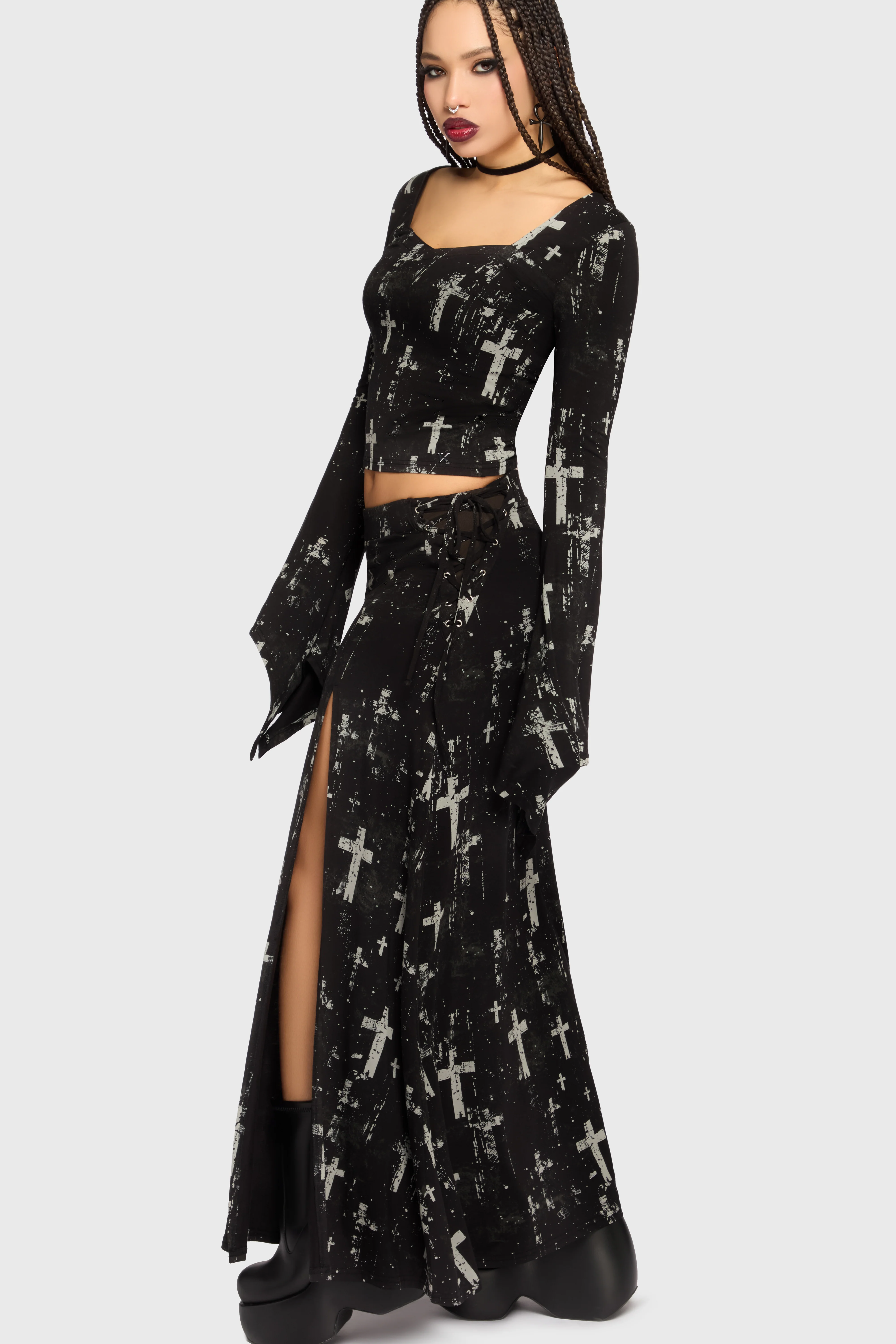 Tenebris Chapel Maxi Skirt